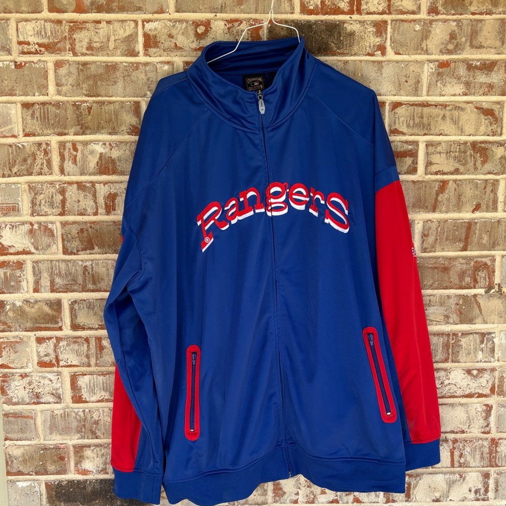 Cooperstown Collection Rangers Full Zip Light Weight Plus Size Jacket‎